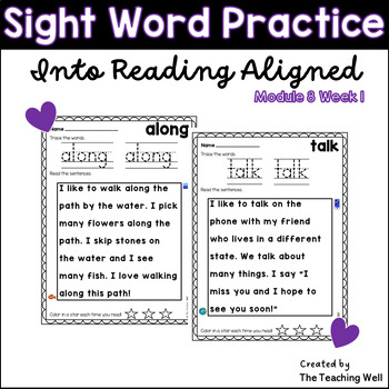 Preview of Into Reading Aligned Sight Word Practice Module 8 Week 1