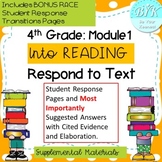 Into Reading HMH 4th Grade Module 1: Weeks 1-3 Text Respon