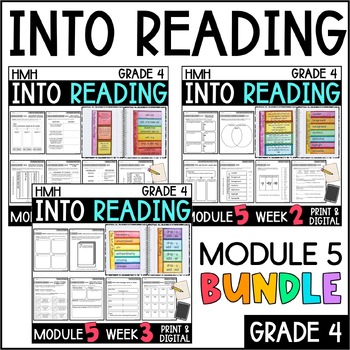 Preview of Into Reading HMH 4th Grade: Module 5 Supplemental BUNDLE • with GOOGLE Slides