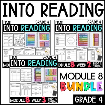 Preview of Into Reading HMH 4th Grade: Module 8 Supplemental BUNDLE • with GOOGLE Slides