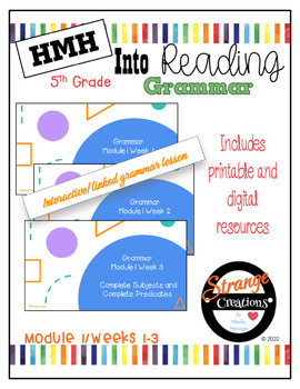 Preview of Into Reading HMH 5th Grade Grammar Module 1 Supplement