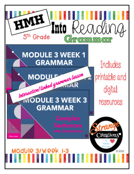 Preview of Into Reading HMH 5th Grade Grammar Module 3 Supplement
