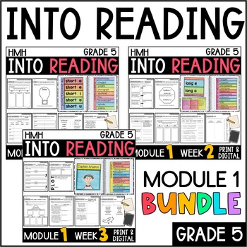 Preview of Into Reading HMH 5th Grade: Module 1 Supplemental BUNDLE • with GOOGLE Slides