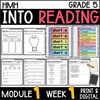 Preview of Into Reading HMH 5th Grade Module 1 Week 1 The Inventor's Secret • GOOGLE