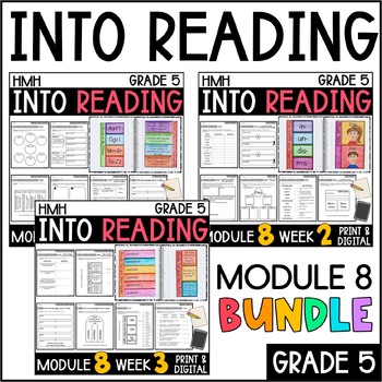 Preview of Into Reading HMH 5th Grade: Module 8 Supplemental BUNDLE • with GOOGLE Slides