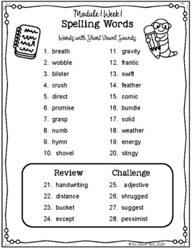 4th 5th grade spelling words