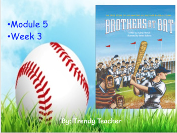Preview of Into Reading HMH Third Grade Module 5 Week 3 Brothers At Bat Google Slides
