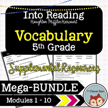 Preview of Into Reading HMH VOCABULARY 5th Grade WHOLE YEAR Mega-Bundle