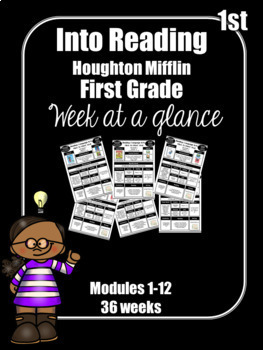 Preview of Into Reading First Grade Week at a Glance Houghton Mifflin Harcourt HMH
