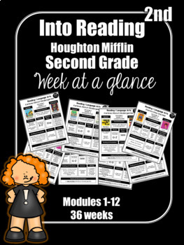 Preview of Into Reading Second Grade Week at a Glance Houghton Mifflin Harcourt HMH