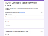 Into Reading Module 2 Week 1 Generative Vocabulary Quick Check