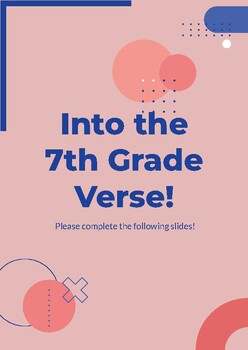 Preview of Into the 7th Grade Verse - Version 1