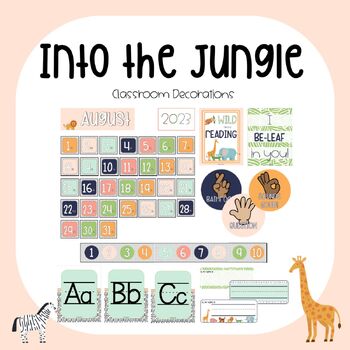 Preview of Into the Jungle Classroom Decor | Classroom Transformation | EDITABLE