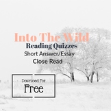 Into the Wild Reading Short Essay Reading Quizzes