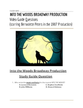 Preview of Into the Woods Broadway Production Movie Guide  & Quiz (1987)