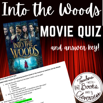 Preview of Into the Woods Film / Movie Quiz w/answer key