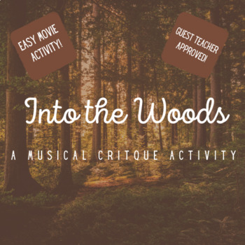 Preview of Into the Woods (Musical) Critique Activity