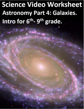 Preview of Into to Astronomy Part 4: Galaxies. Video sheet, Google Forms, Easel & more. V4