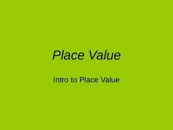 Preview of Intrdouction to Place Value Powerpoint