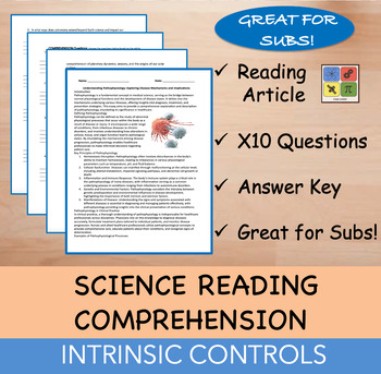 Preview of Intrinsic Controls - Reading Passage and x 10 Questions (EDITABLE)