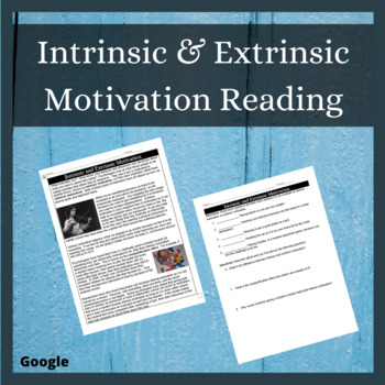 Preview of Intrinsic & Extrinsic Motivation Reading & Skit - Print & Digital