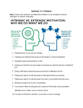 extrinsic vs intrinsic motivation
