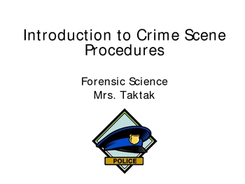 Preview of Intro to Crime Scene Procedures