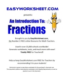 Intro To Fractions 3-5+ Grade Common Core!