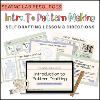 Preview of Intro. To Pattern Drafting For Fashion Design (Google Slides)
