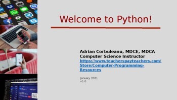 Preview of Intro To Python Course | Unit 2 | Data Types | Middle School | Lecture Notes