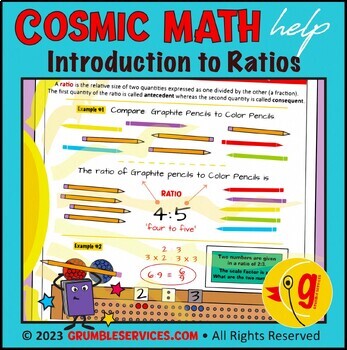 Preview of Introduction To Ratios: Finding Equivalent Ratios, Scale Factors & Word Problems