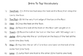 Intro To Tap Dance Vocabulary