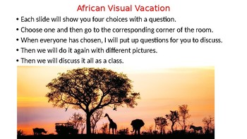 Preview of Intro activity for Africa