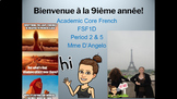 Intro grade 9 core French first day, icebreakers, intro 
