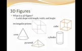 Intro to 3D Figures, Surface Area and Nets