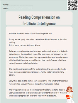 Preview of Artificial Intelligence for Middle/ High School -Week-2 ( Activity sheets/Notes)