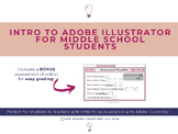 Intro to Adobe Illustrator 4 part lesson for middle school