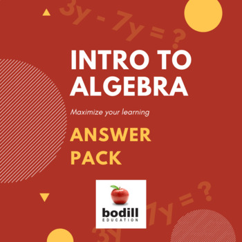 Preview of Intro to Algebra Course - Teacher Answer Pack