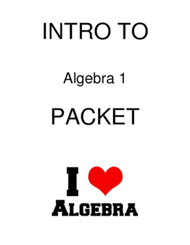 Preview of Intro to Algebra I Packet