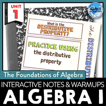 Preview of Unit 1 - The Foundations of Algebra (Interactive Notebook Kit)
