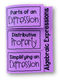 Intro to Algebraic Expressions Foldable
