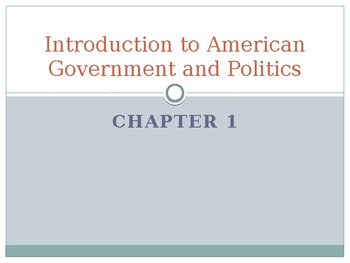 Preview of Intro to American Gov't