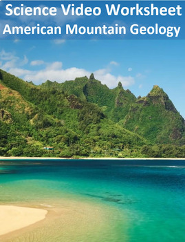 Preview of Intro to American Mountain Geology. Video sheet, Google Forms, Easel & more (V2)