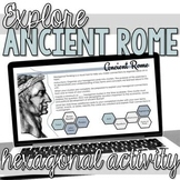Intro to Ancient Rome Digital Hexagonal Thinking Activity