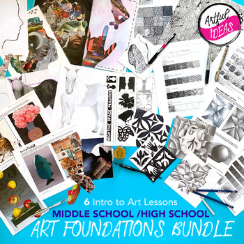 Preview of Intro to Art Lesson Bundle: High School/Middle School Art