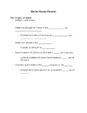 Intro to Ballet Notes Packet
