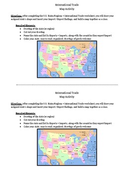 Preview of Intro to Business - International Trade Map Activity