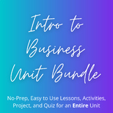 Intro to Business Unit Bundle - Lessons, Activities, Proje