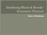 Intro to Business: Wants, Needs & Choices
