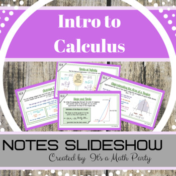 Preview of Intro to Calculus and Limits - Unit Notes Slideshow